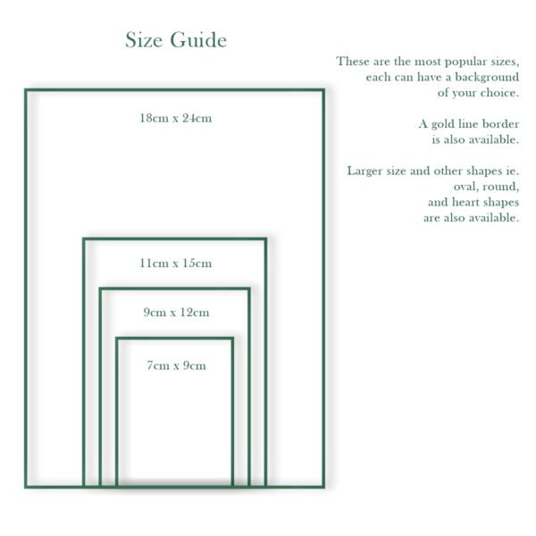 rectangle photoceramic size guide