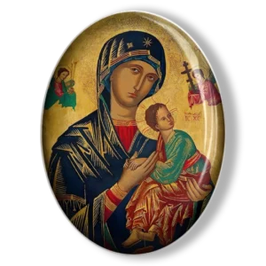 religious icon oval photoceramic