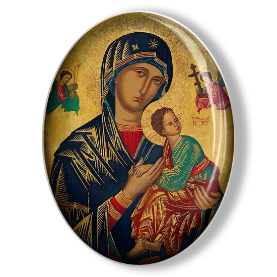 religious icon oval photoceramic